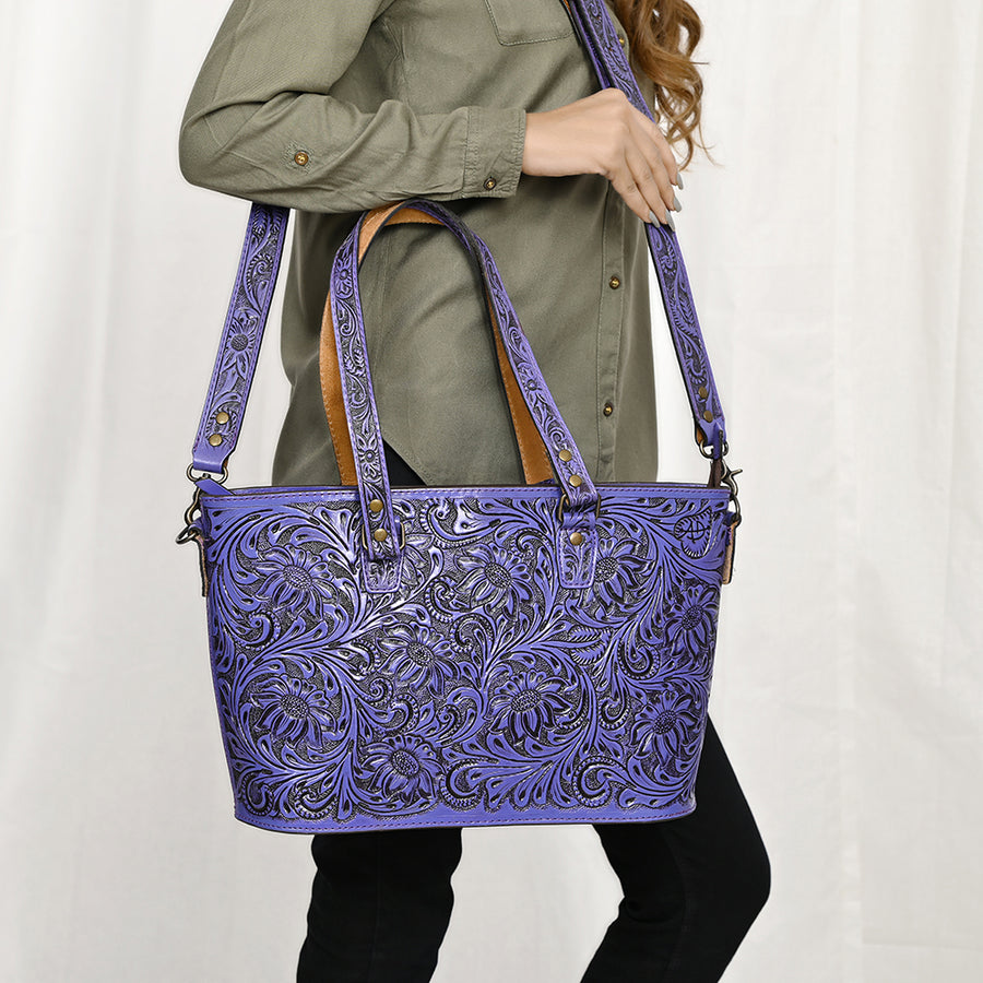 American Darling Tote Hand Tooled Genuine Leather Western Women Bag Handbag Purse | Travel Bags College Casual