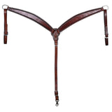 Bar H Equine Western Leather Headstall & Breast Collar Dark Brown