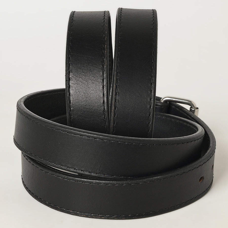 American Tanner Western Genuine Heavy-Duty Full Grain Leather Hand Crafted Unisex Holster Belt Men Women CCW Black