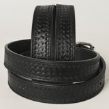 American Tanner Western Genuine Heavy-Duty Full Grain Leather Hand Crafted Unisex Holster Belt Men Women CCW Black