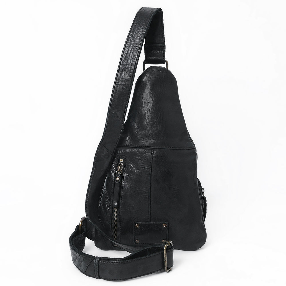 Spaghetti Western Swc191Cg Sling Vintage Handmade Drum Dyed Genuine European Cowhide Leather Women Bag Western Handbag Purse