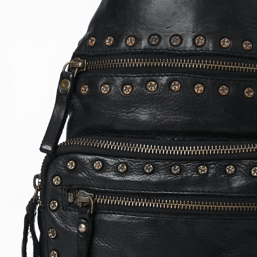 Spaghetti Western Swc191Cg Sling Vintage Handmade Drum Dyed Genuine European Cowhide Leather Women Bag Western Handbag Purse