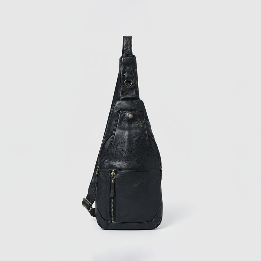 Spaghetti Western Swc202Blk Sling Vintage Handmade Drum Dyed Genuine European Cowhide Leather Women Bag Western Handbag Purse