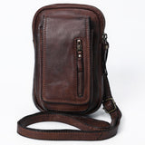 Spaghetti Western Swc210Cg Sling Vintage Handmade Drum Dyed Genuine European Cowhide Leather Women Bag Western Handbag Purse