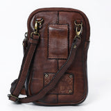 Spaghetti Western Swc210Cg Sling Vintage Handmade Drum Dyed Genuine European Cowhide Leather Women Bag Western Handbag Purse