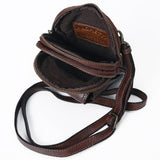 Spaghetti Western Swc210Cg Sling Vintage Handmade Drum Dyed Genuine European Cowhide Leather Women Bag Western Handbag Purse