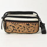 Ohlay Bags OHG183B Fanny Pack Hand Tooled Hair-On Genuine Leather Women Bag Western Handbag Purse