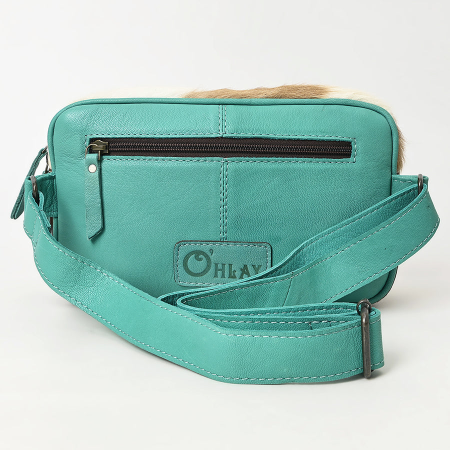 Ohlay Bags OHG183C Fanny Pack Hand Tooled Hair-On Genuine Leather Women Bag Western Handbag Purse