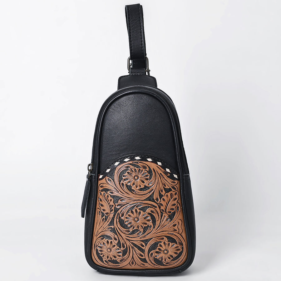 Ohlay Bags OHG188B Sling Hand Tooled Genuine Leather Women Bag Western Handbag Purse