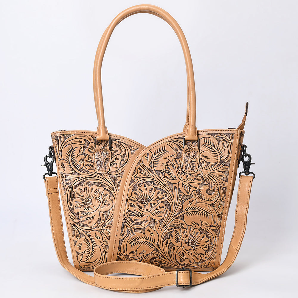 Tote Hand Tooled Genuine Leather women bag western handbag purse