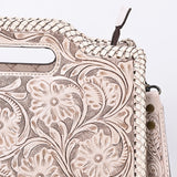 Clutch Hand Tooled Genuine Leather women bag western handbag purse