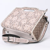 Clutch Hand Tooled Genuine Leather women bag western handbag purse