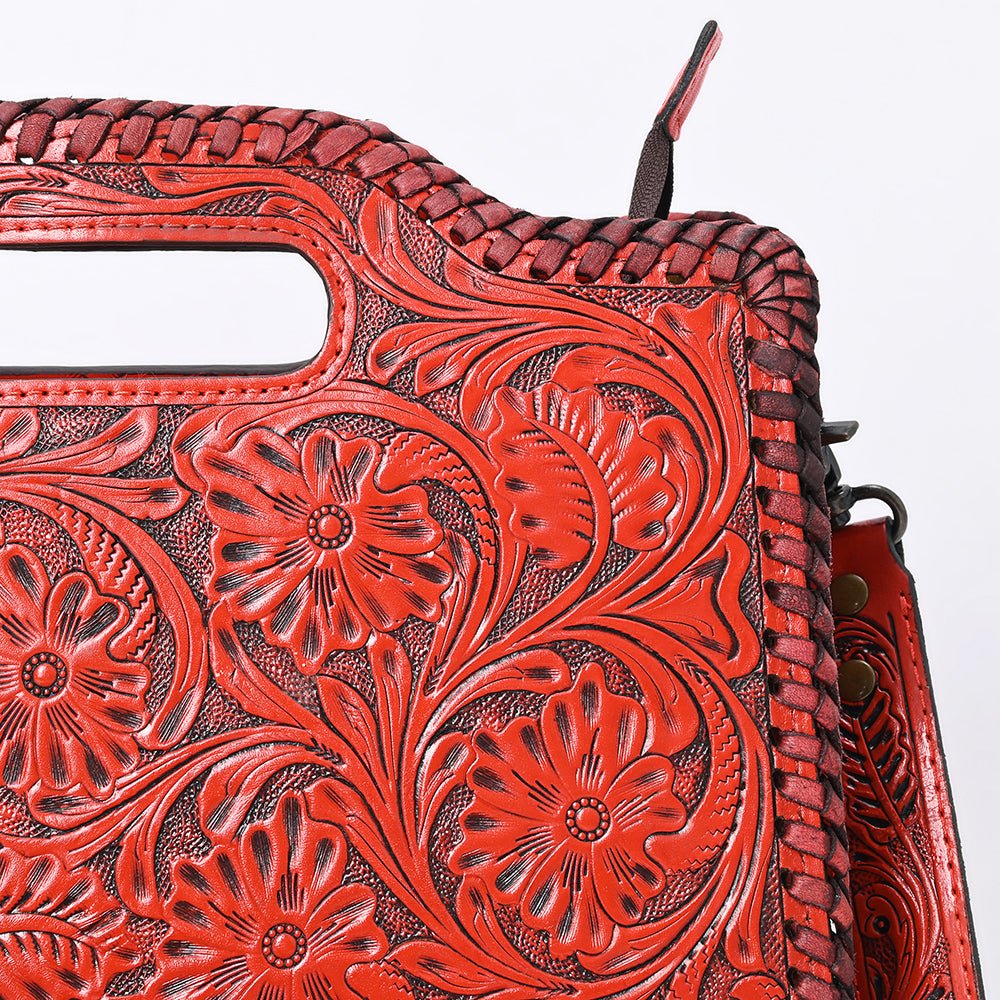 Clutch Hand Tooled Genuine Leather women bag western handbag purse