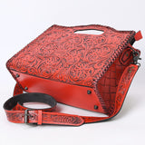 Clutch Hand Tooled Genuine Leather women bag western handbag purse