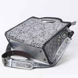 Clutch Hand Tooled Genuine Leather women bag western handbag purse