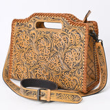 Clutch Hand Tooled Genuine Leather women bag western handbag purse