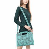 Clutch Hand Tooled Genuine Leather women bag western handbag purse