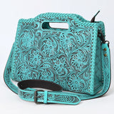 Clutch Hand Tooled Genuine Leather women bag western handbag purse
