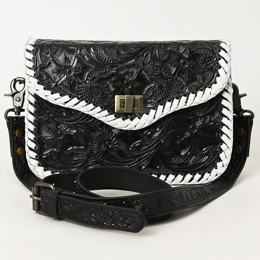 American Darling Western Small Cross Body Bag | Hand-Tooled Floral Carved | Genuine Leather | Everyday Carry