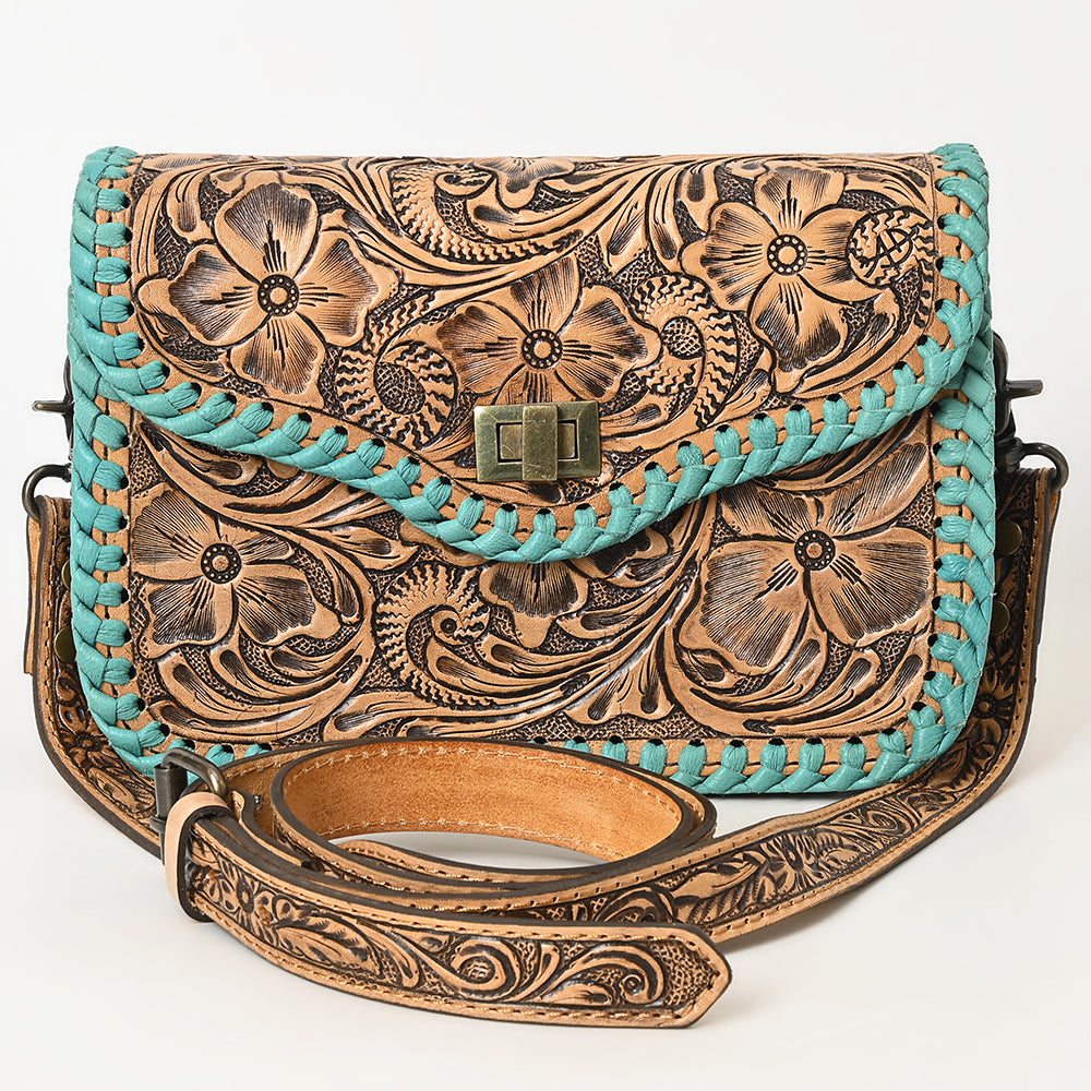 American Darling Crossbody Hand Tooled Genuine Leather women bag western handbag purse