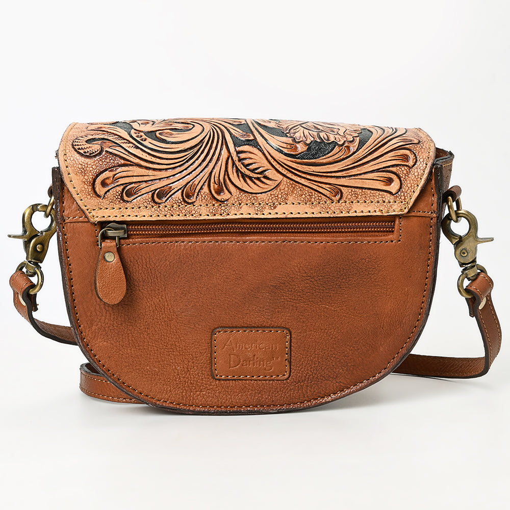 American Darling Small Crossbody Hand Tooled Genuine Leather Women Bag Western Handbag Purse|