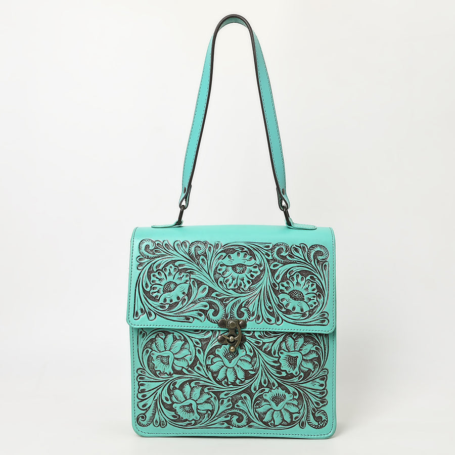 American Darling Briefcase Hand Tooled Genuine Leather Womens Bag Western Handbag Purse | for Women