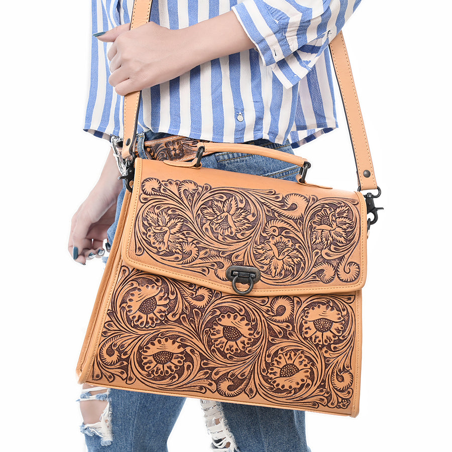 American Darling Tote Hand Tooled Genuine Leather Women Bag Western Handbag Purse | Travel Bags