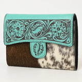 American Darling Wallet Hand Tooled Hair on Genuine Leather Western Women Bag | Handbag Purse Wallet| Wristlet