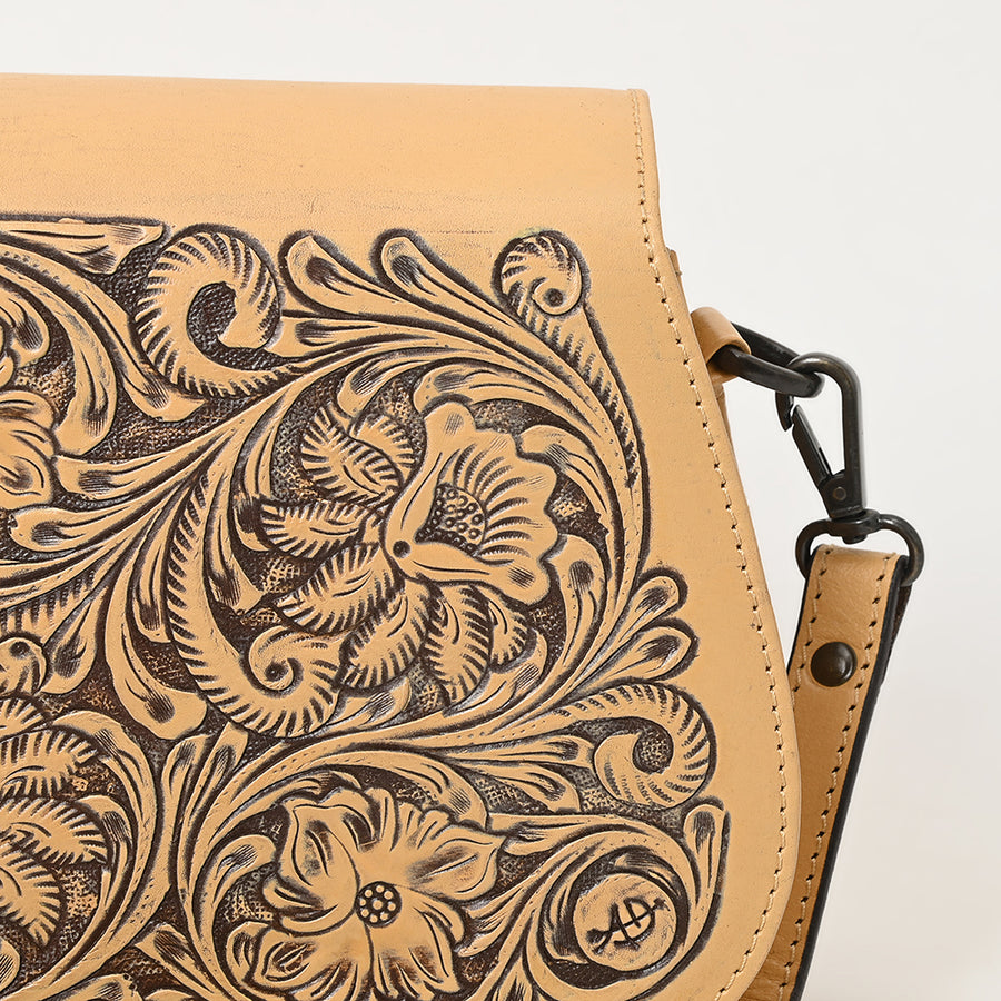 American Darling Cross Body Hand Tooled Genuine Leather Western Women Bag Handbag Purse