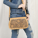 American Darling Cross Body Hand Tooled Genuine Leather Western Women Bag Handbag Purse |