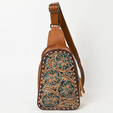 American Darling Sling Hand Tooled Genuine Leather Women Bag Western Handbag Purse