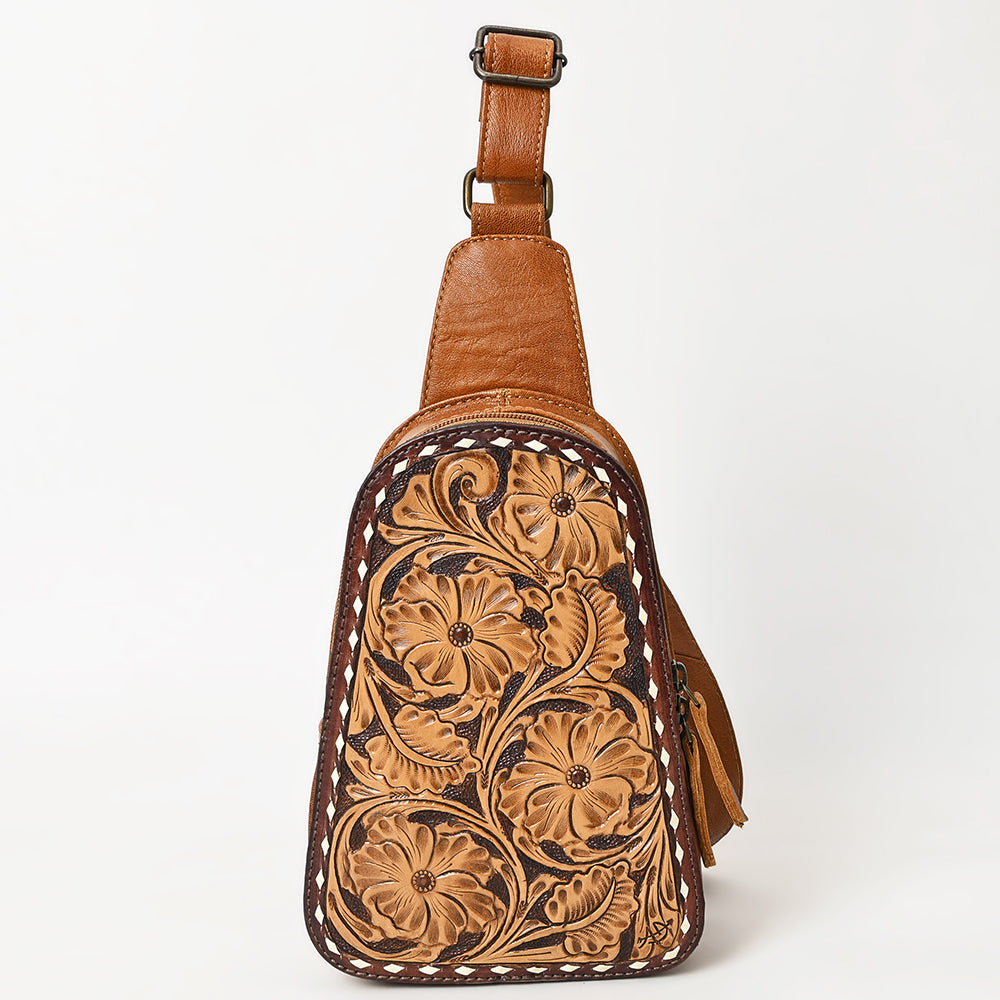 American Darling Sling Hand Tooled Genuine Leather Women Bag Western Handbag Purse