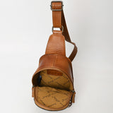 American Darling Adbg1481E Sling Hand Tooled Hair-On Genuine Leather Women Bag Western Handbag Purse