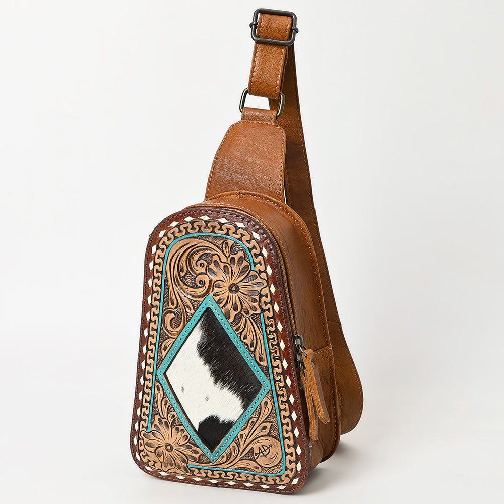 American Darling Sling Hand Tooled Genuine Leather Women Bag Western Handbag Purse