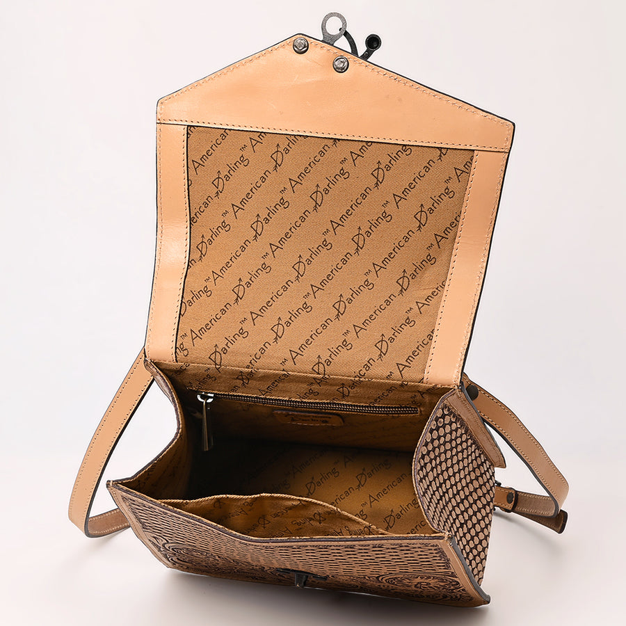 American Darling Tote Hand Tooled Genuine Leather Women Bag Western Handbag Purse | Travel Bags