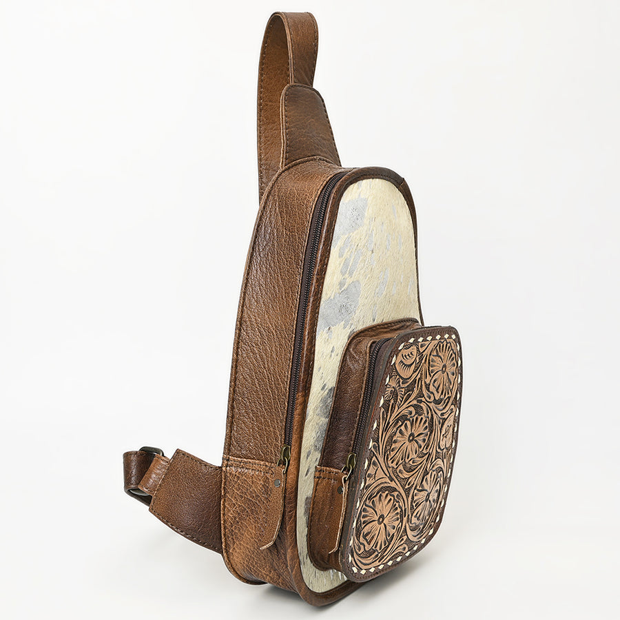 American Darling Sling Hand Tooled Hair-On Genuine Leather Western Women Bag |Sling | for