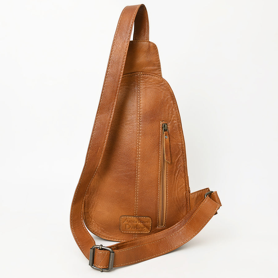 American Darling Sling Hand Tooled Hair-On Genuine Leather Western Women Bag |Sling | for