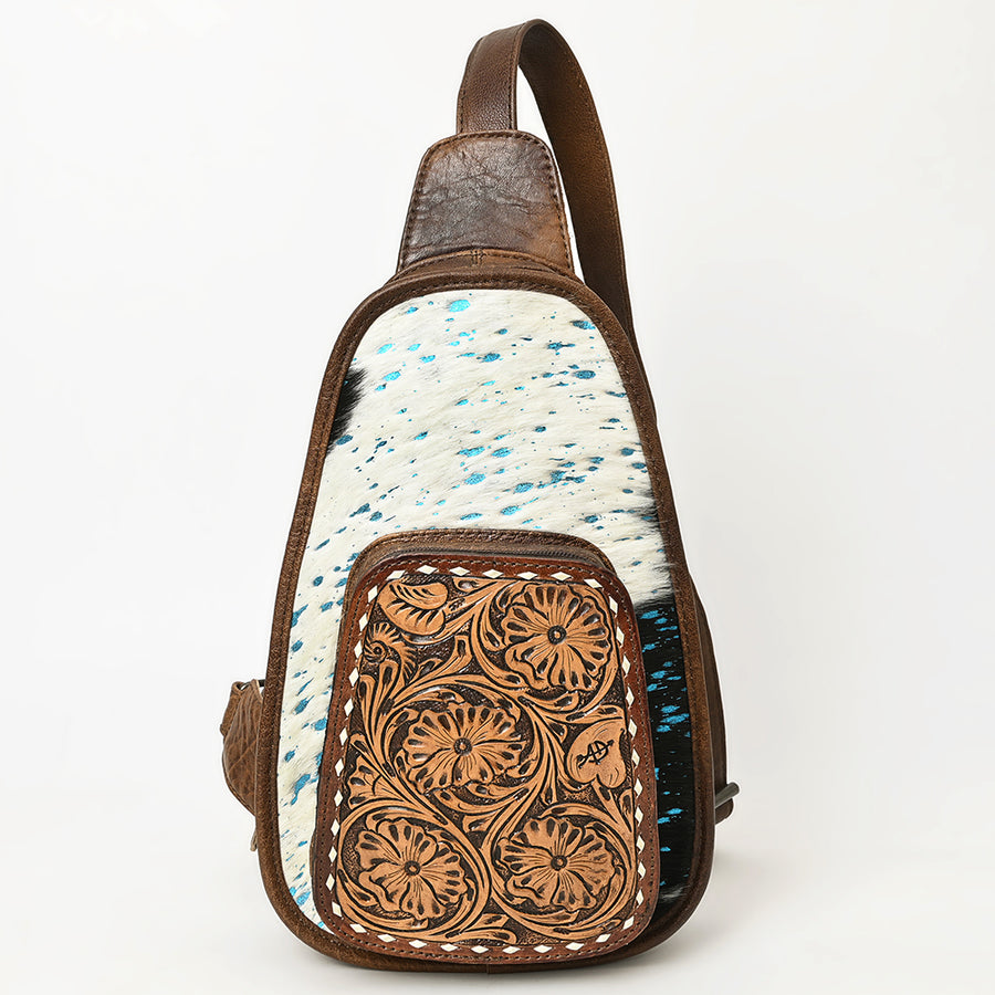 American Darling Sling Hand Tooled Hair-On Genuine Leather Western Women Bag |Sling | for