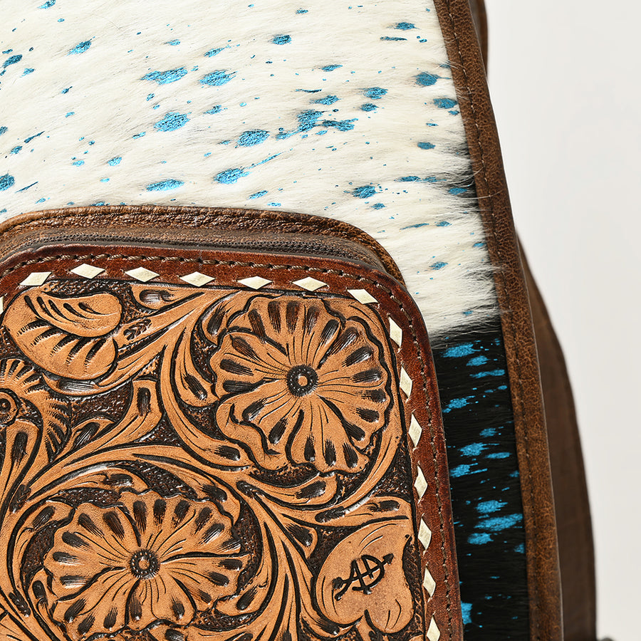 American Darling Sling Hand Tooled Hair-On Genuine Leather Western Women Bag |Sling | for