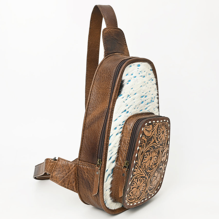 American Darling Sling Hand Tooled Hair-On Genuine Leather Western Women Bag |Sling | for