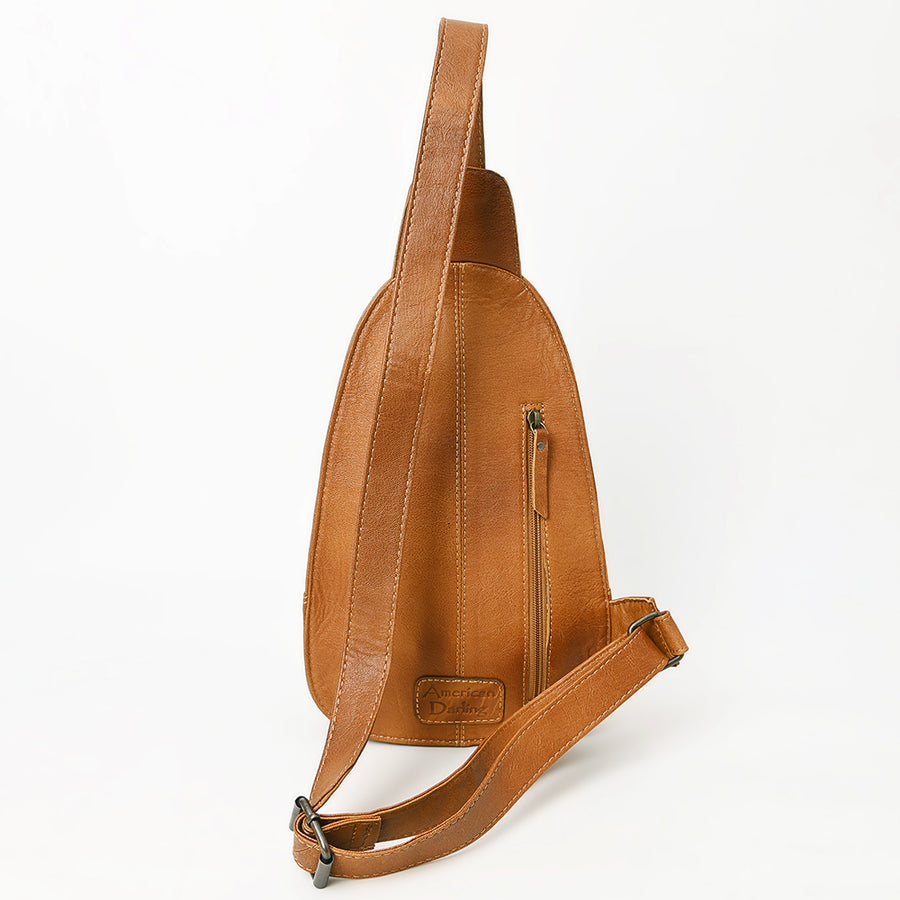 American Darling Sling Hand Tooled Hair-On Genuine Leather Western Women Bag |Sling | for