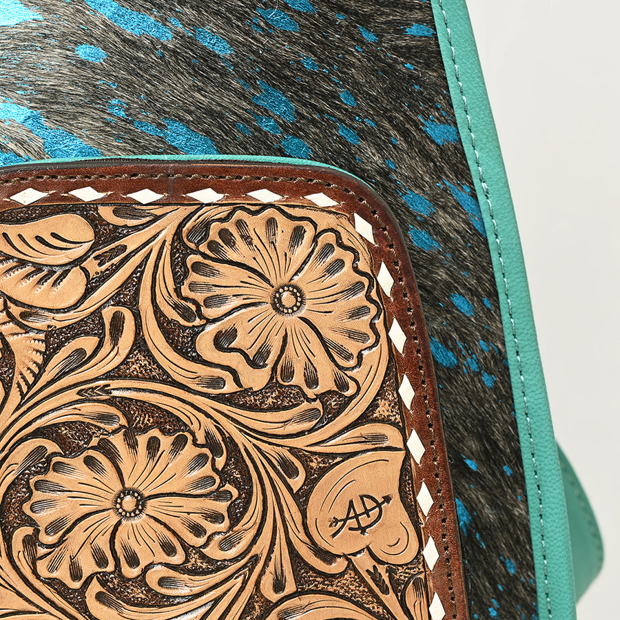 American Darling Sling Hand Tooled Hair-On Genuine Leather Western Women Bag |Sling | for