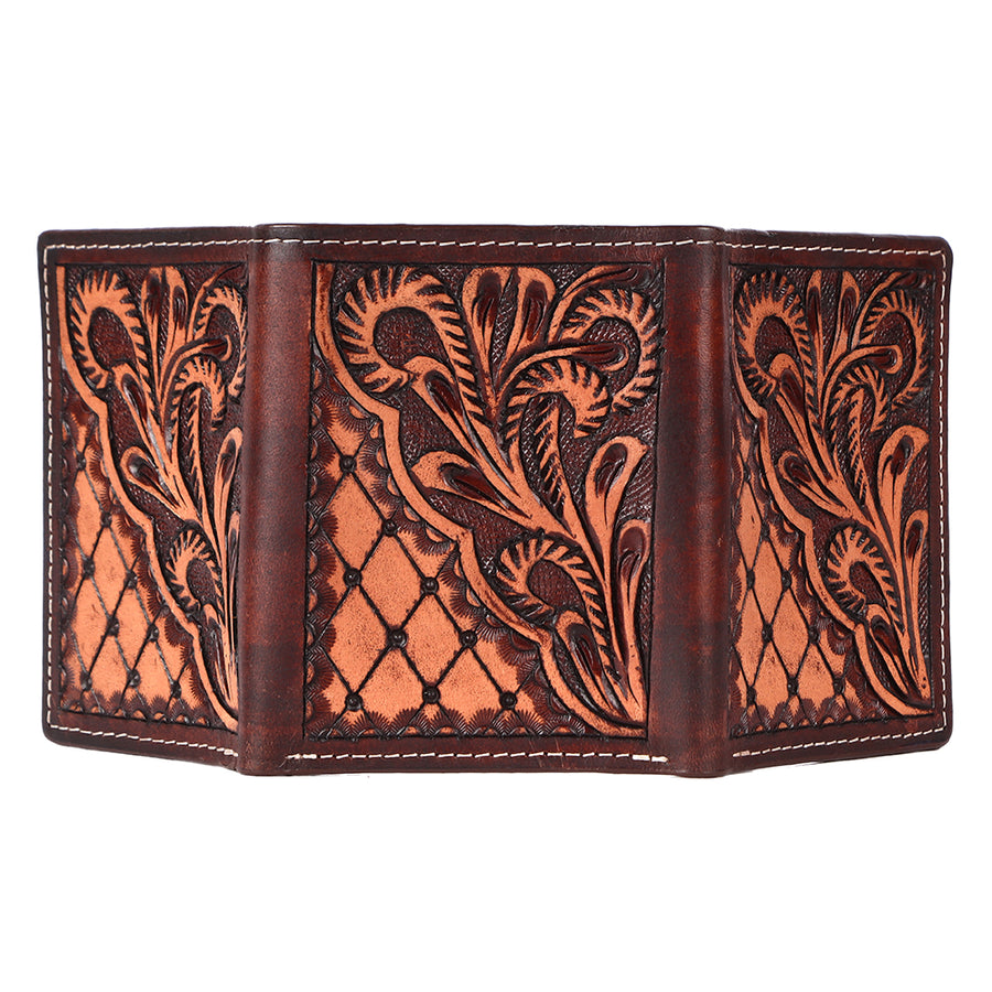 BAR H EQUINE Genuine Leather Rodeo - Bifold & Trifold Wallet For Men Women