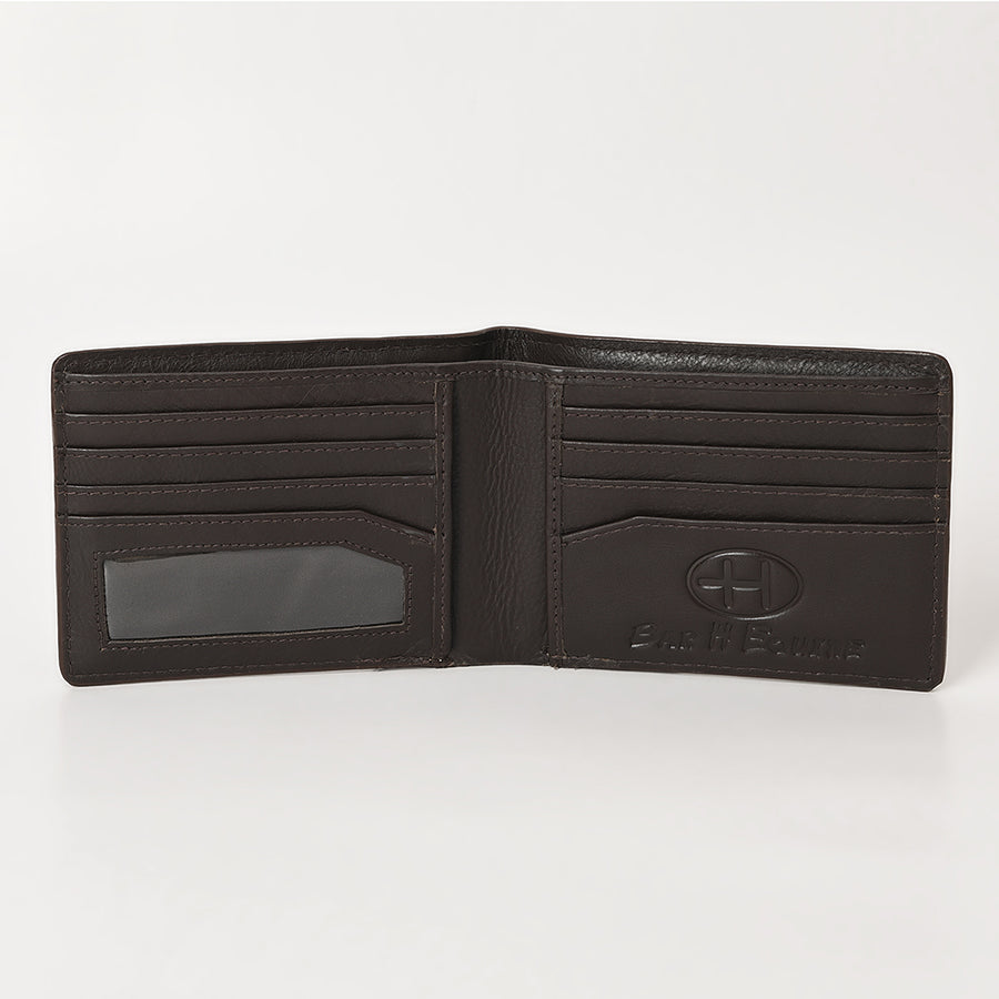 BAR H EQUINE Rodeo Floral Bifold & Trifold Wallet For Men Women HairOn Genuine Leather Tan