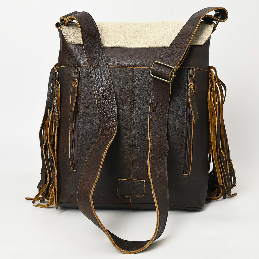 American Darling Messenger Bag Western Hair-On Cowhide Genuine Leather Handcrafted Crossbody Purse with Fringes and YKK Zipper