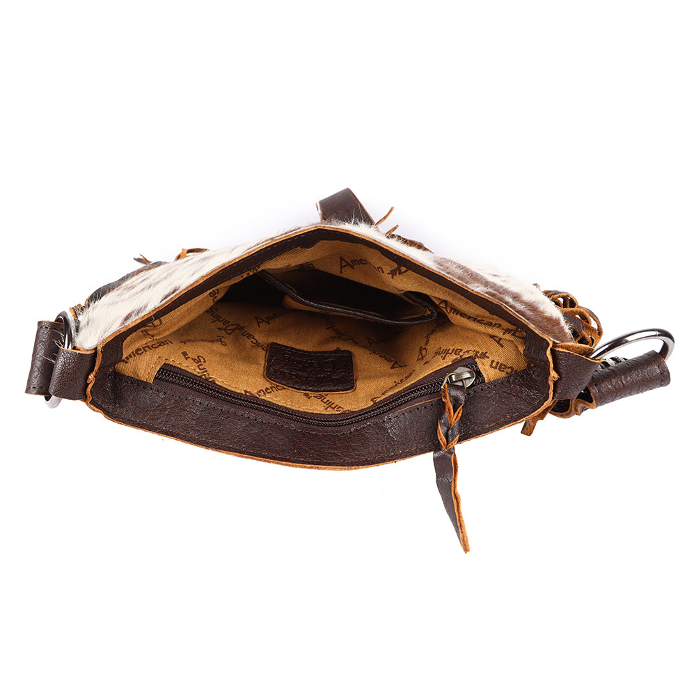 American Darling Crossbody Hair On Genuine Leather Western Women Bag Handbag Purse | for Cute