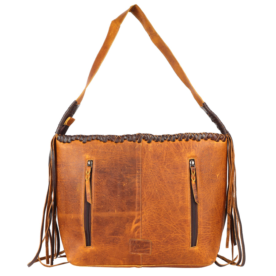American Darling Hobo Bag Western Genuine Leather Handcrafted Slouchy Shoulder Purse with Fringes and YKK Zipper