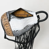 American Darling Sling Hand Tooled Crocodile Embossed Genuine Leather Women Bag Western Handbag Purse