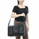 American Darling Duffel Hand Tooled Genuine Leather Women Bag Western Handbag Purse