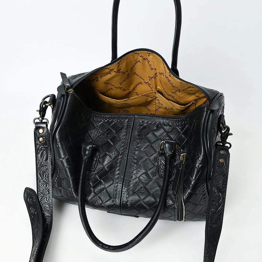 American Darling Duffel Hand Tooled Genuine Leather Women Bag Western Handbag Purse
